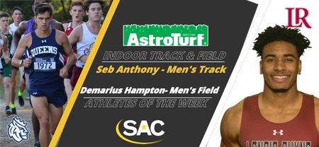 The South Atlantic Conference Announces AstroTurf Men's Indoor Track and Field Athletes of the Week