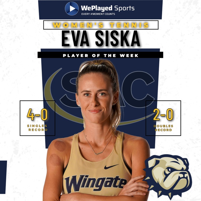 Wingate's Siska Named South Atlantic Conference WePlayed Sports Women's Tennis Player of the Week