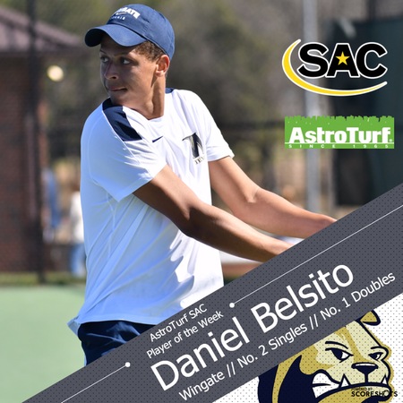 The South Atlantic Conference Announces AstroTurf SAC Men's Tennis Player of the Week, March 13