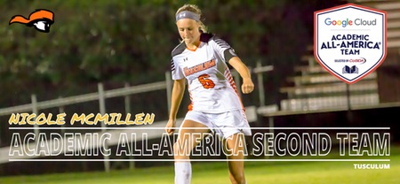 Tusculum's McMillen Named to Google Cloud Academic All-America® Women's Soccer Second Team