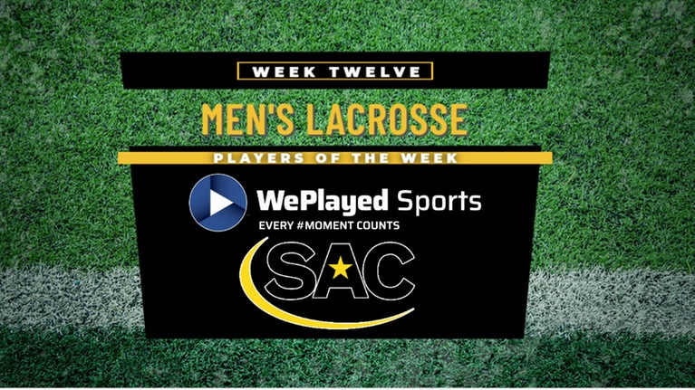 South Atlantic Conference Announces WePlayed Sports Men's Lacrosse Players of the Week